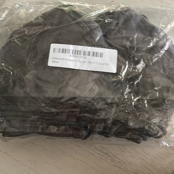 Pack of 10 Elemental 3D style reusable mask (graphite) - Picture 2 of 2